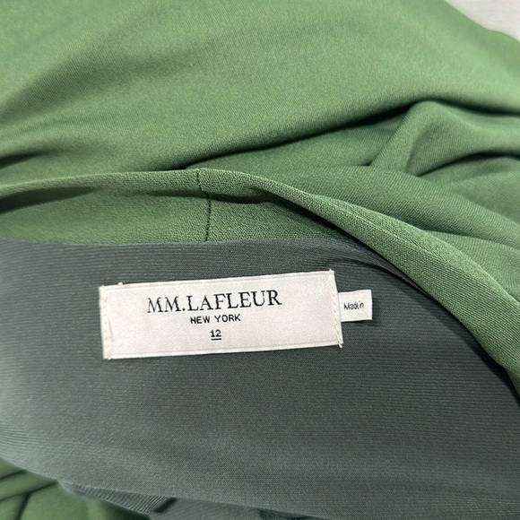 Mm Lafleur The Morgan 1.0 Dress Long Sleeve Wrap Midi Heavyweight Green Size 12 - Picture 8 of 12
